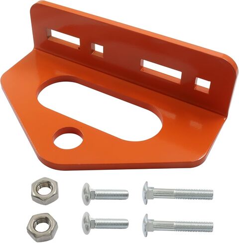 1Pcs Heavy Duty Steel Lawn Mower Hitch 1/4", Golf Cart Hitch Kit with Pin, Universal Orange Zero Turn Mower Accessories with 2 Carriage Bolts, Rugged Trailer Tow Hitch for Lawn Tractors in Kuwait