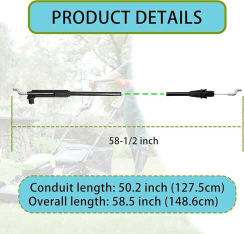 104-8676 Brake Cable, for Toro Recycler 22" 20013 20014 20017 20018 20031 20041 20049 20051 20066 20067 Walk-Behind Lawn Mowers in Saudi Arabia