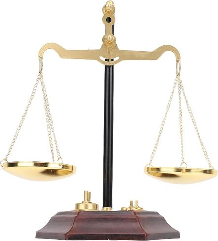 منحوتة ميزان كارلاك العتيقة مستوحاة من الطراز العتيق، زخرفة مصنوعة يدويًا قوية للمكتب بارتفاع 9.29 بوصة in Kuwait