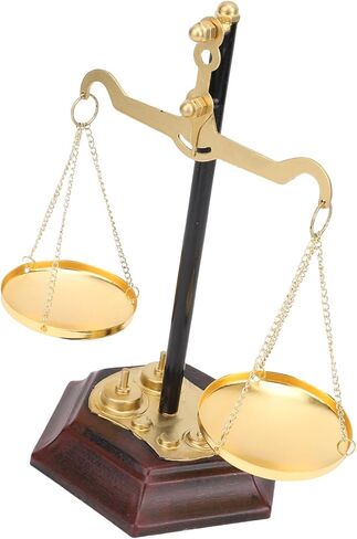 منحوتة ميزان كارلاك العتيقة مستوحاة من الطراز العتيق، زخرفة مصنوعة يدويًا قوية للمكتب بارتفاع 9.29 بوصة in Kuwait