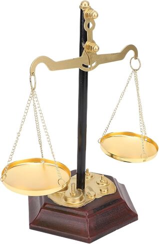منحوتة ميزان كارلاك العتيقة مستوحاة من الطراز العتيق، زخرفة مصنوعة يدويًا قوية للمكتب بارتفاع 9.29 بوصة in Kuwait