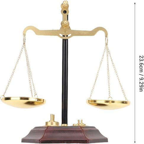 منحوتة ميزان كارلاك العتيقة مستوحاة من الطراز العتيق، زخرفة مصنوعة يدويًا قوية للمكتب بارتفاع 9.29 بوصة in Kuwait