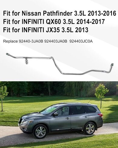 مبرد أمامي لأنبوب الضغط العالي مناسب لنيسان باثفايندر 3.5L 2013-2016 إنفينيتي QX60 3.5L 2014-2017 JX35 3.5L 2013، استبدال مكثف لخرطوم الضاغط 92440-3JA0B 924403JA0B 924403JC0A in Kuwait