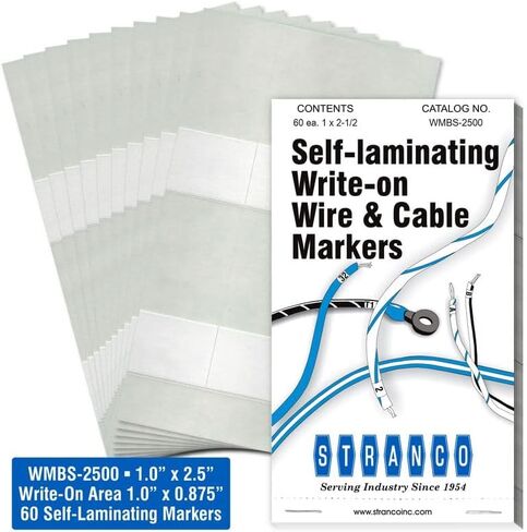 Premium Wire Marker Book Numbered 1-45 for Cable Management, Vinyl-Coated, High-Tack Adhesive, Electric Panel Wire Labels 10 Pages/Book in Kuwait