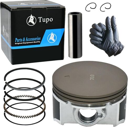 طقم مكبس Tupo GX200-70 بسطح مسطح 70 مم متوافق مع Predator 212 GX160 GX200، مجموعة إعادة بناء الطرف العلوي عالية الضغط والأداء in Kuwait