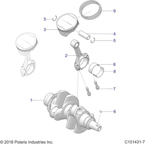 بولاريس 2205145 KIT-PISTON 3022542 رياضي جهاز تشويش إذاعي 1000 XP in Kuwait