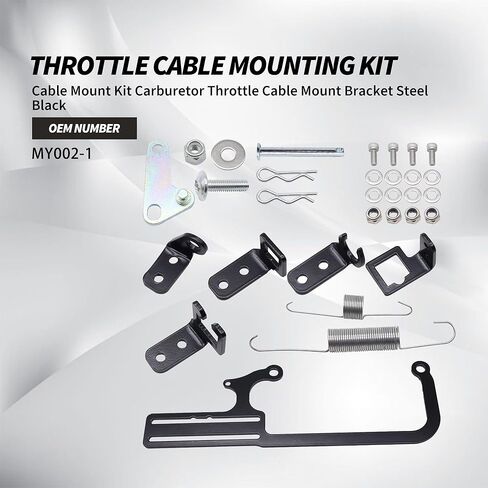304147 EZ EFI Car Cable Mounting Kit Carburetor Throttle Cable Mount Bracket Steel Black Adjustable for Automatic Transmission TV Cables for GM 700R4 Transfer in Kuwait
