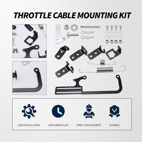 304147 EZ EFI Car Cable Mounting Kit Carburetor Throttle Cable Mount Bracket Steel Black Adjustable for Automatic Transmission TV Cables for GM 700R4 Transfer in Kuwait