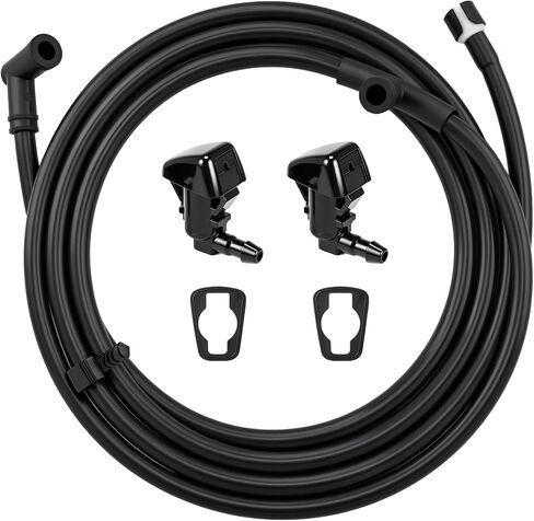 فوهة غسالة الزجاج الأمامي ومجموعة خرطوم لسيارة Ford F250 F350 F450 F550 Super Duty 2011-2016 - استعادة الرؤية الواضحة، رذاذ قوي، استبدال سهل بنفسك (استبدال BC3Z-17603-A، BC3Z-17K605-B) in Kuwait