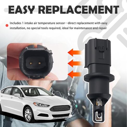 Intake Air Temperature Sensor Replacement OEM#4606487AB,4606487AA,IAT Sensor Compatible with Chrysler Dodge Caravan Jeep Ram,Air Intake Temperature Sensors Car Accessories in Kuwait