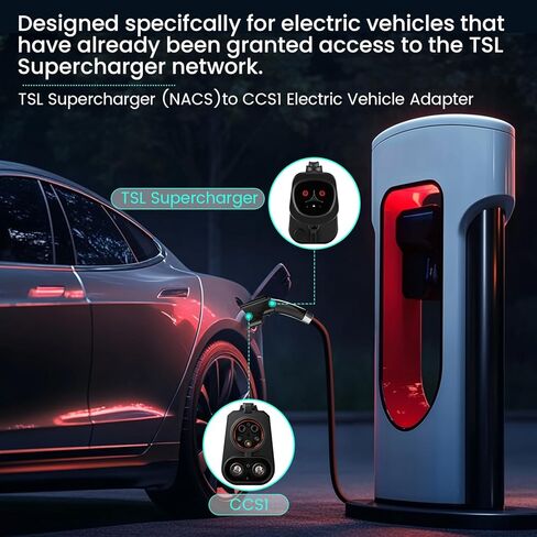 محول شاحن NACS إلى CCS1 متوافق مع شواحن تسلا الفائقة، محول السيارة الكهربائية المعتمد من UL2252 مع التعشيق (500 أمبير/1000 فولت)، شحن سريع للمركبة الكهربائية in Kuwait