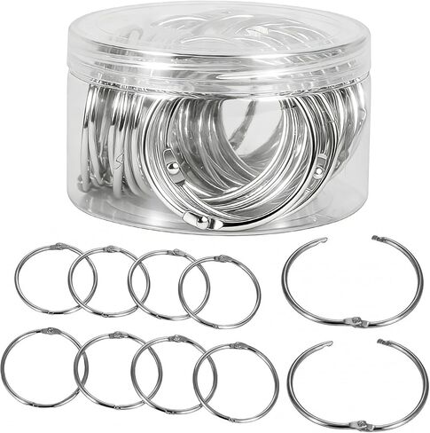 Binder Rings 2 Inch, 40 Pcs Metal Rings for Index Cards, Crafts and Scrapbook, Book Rings for Home, School and Office in Kuwait