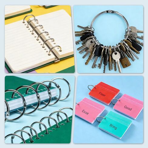 Binder Rings 2 Inch, 40 Pcs Metal Rings for Index Cards, Crafts and Scrapbook, Book Rings for Home, School and Office in Kuwait