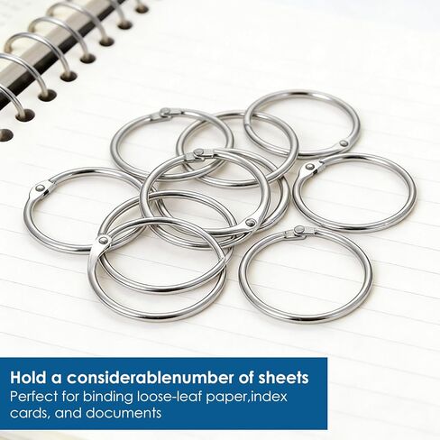 Binder Rings 2 Inch, 40 Pcs Metal Rings for Index Cards, Crafts and Scrapbook, Book Rings for Home, School and Office in Kuwait