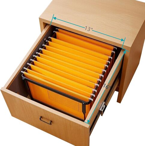 Hanging File Folder Frame - File Cabinet Rails with Espresso Brown Finish, Universal File Drawer Organizer for Letter Size Hanging Folder，15.4" L*12 W*9.3 H in Kuwait