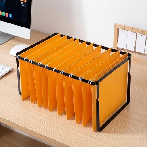Hanging File Folder Frame - File Cabinet Rails with Espresso Brown Finish, Universal File Drawer Organizer for Letter Size Hanging Folder，15.4" L*12 W*9.3 H in Kuwait