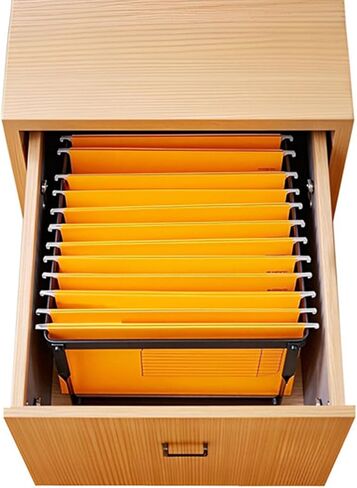 Hanging File Folder Frame - File Cabinet Rails with Espresso Brown Finish, Universal File Drawer Organizer for Letter Size Hanging Folder，15.4" L*12 W*9.3 H in Kuwait