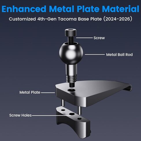 Kaishengyuan Magnetic Phone Mount Compatible with 2024-2026 Toyota Tacoma, 360° Rotation 4th Metal Phone Holder Dashboard Cradles Bracket Stand for All Smartphones in Saudi Arabia