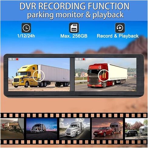 14.55 بوصة 8CH شاشة تعمل باللمس مجموعة مراقبة الحافلة BSD إنذار المركبات الثقيلة AHD DVR نظام MP5 لاعب HD للرؤية الليلية عكس الكاميرات in Kuwait