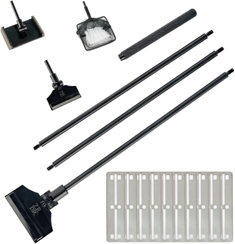 ZRDR Aquarium Scraper, Aquarium Algae Scraper, Algae Scraper for Glass Aquariums, 25.6" Stainless Steel Scraper Cleaning Razor with 10 Blades for Glass Aquarium Fish Tank in Saudi Arabia