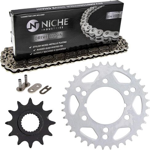 NICHE Drive Sprocket Chain Combo for Polaris Scrambler 500 2X4 Front 12 Rear 36 Tooth 520V-X X-Ring 76 Links in Saudi Arabia