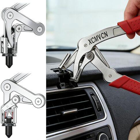 Car Clip Pliers, Spring-Loaded Panel Clip Removal Pliers Tool, Professional Automotive Plastic Fastener Remover for Door Panels, Interior & Exterior Trim, Push Pin & Rivet Disassembly Without Damage in Kuwait
