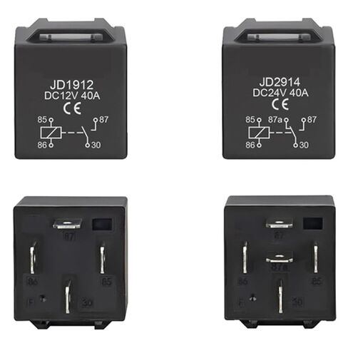 4 5 دبوس 4P 5P 40A مرحل سيارة مقاوم للماء طويل العمر مرحلات السيارات مفتوحة عادة DC 12V / 24V مرحل لمكيف الهواء الخفيف الرأس (JD1912-12V-40A-4Pin) in Kuwait