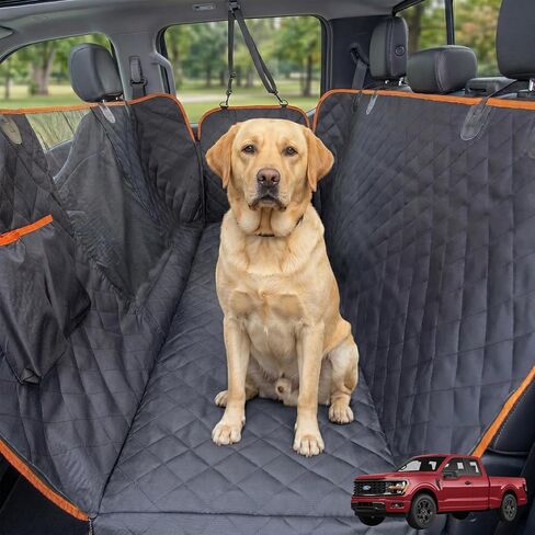 iBuddy Seat Cover for Trucks with Mesh Window 100% Waterproof Dog Hammock Back Seat Machine Washable X-Large Dog Seat Cover with Side Flaps for Trucks Against Dirt and Fur for SUV in Saudi Arabia