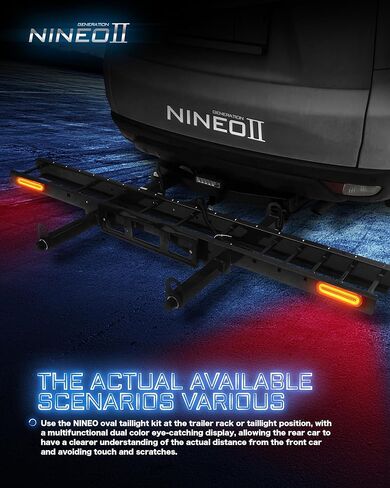 NINEO LED Trailer Light Kit Compatible with Silverado 1500 2500HD 3500HD 2001-2023, 5-Inch Auxiliary Red+Yellow Oval Light Kit with 4 Pin Harness, for Luggage Racks Trucks Trailers in Kuwait