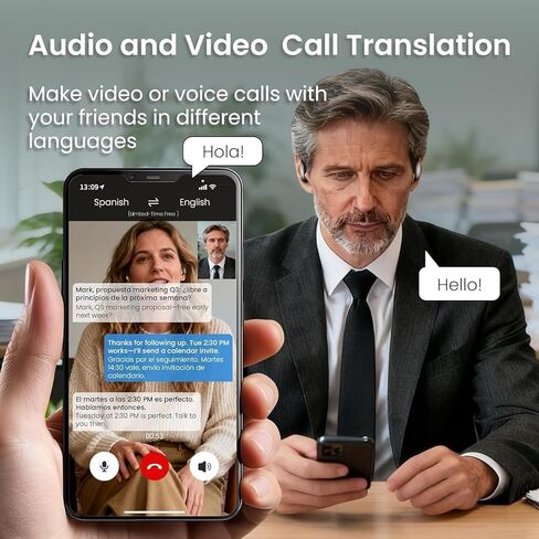 Real-Time AI Translation Earbuds 168 Languages Translator Earphones, Audifonos Traductores Inglés Español, Bluetooth 5.4, OWS Open Ear & LCD Touch, Translating Device for Travel Meetings Learning in Saudi Arabia
