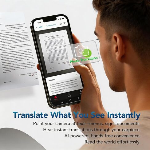 سماعات أذن MINISO MS217، 2026 سماعات أذن جديدة MS217 AI للترجمة في الوقت الفعلي، سماعات رأس لمترجم اللغة AI سماعات رأس Audiofonos Traductores Inglés Español تدعم 165 لغة للسفر in Kuwait