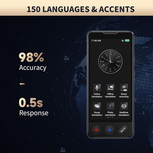 Language Translator Device No WiFi Needed, 2026 Upgraded AI Translator, Support 150 Languages Voice Instant Two-Way Translation, Offline/Photo Translator for Business Travel in Saudi Arabia