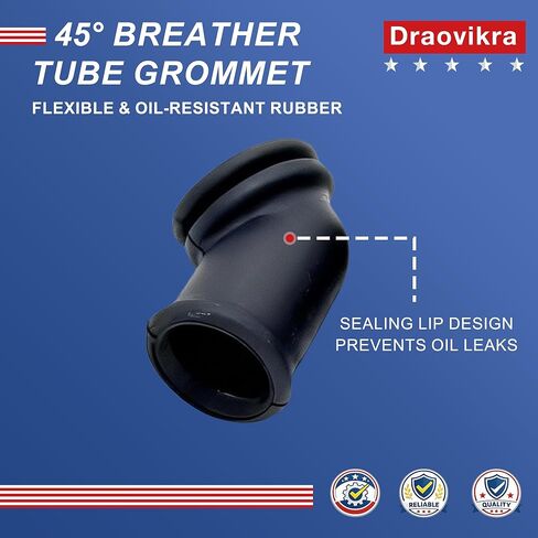 Breather Tube Grommet Kit for Brig-gs and Stra-tton 692187 692189, Rubber Crankcase Vent Tube Elbow Set 45 and 90 Degree, Engine Breather Hose Connector Replacement 4 Pairs in Kuwait