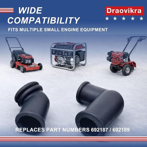 Breather Tube Grommet Kit for Brig-gs and Stra-tton 692187 692189, Rubber Crankcase Vent Tube Elbow Set 45 and 90 Degree, Engine Breather Hose Connector Replacement 4 Pairs in Kuwait