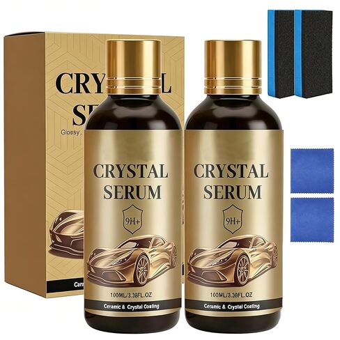 2PCS PTZ Cristal Serum, Advanced Graphene Ceramic Coating for Cars | 9H Graphene, Ultimate Quick Effect Car Coating Spray for Shine & Protection, Nano Coat Restore for Paint, Glass & Wheel in Kuwait