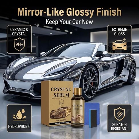 2PCS PTZ Cristal Serum, Advanced Graphene Ceramic Coating for Cars | 9H Graphene, Ultimate Quick Effect Car Coating Spray for Shine & Protection, Nano Coat Restore for Paint, Glass & Wheel in Kuwait