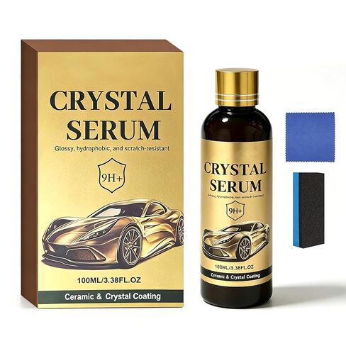 100ML Crystal Serum -2026 New Model Advanced Graphene Ceramic Coating for Cars,9H Graphene Coating for Auto Car Detailing,Gloss Hydrophobicty Anti Scratch in Kuwait