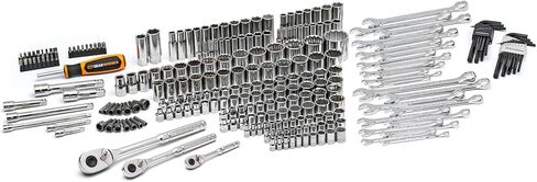 مجموعة أدوات ميكانيكا GEARWRENCH في صندوق تخزين 3 أدراج، 257 قطعة، 1/4 بوصة 3/8 بوصة و1/2 بوصة محرك، متري/SAE | GW72XLCBMTS in Kuwait