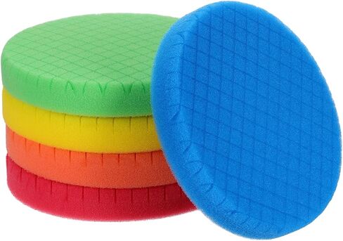 5PCS Buffing Polishing Pads, 150mm Face for 6 Inch Backing Plate Buffing Sponge Pads Cutting Polishing Pad Kit for Car Buffer Polisher Compounding,Polishing and Waxing in Saudi Arabia