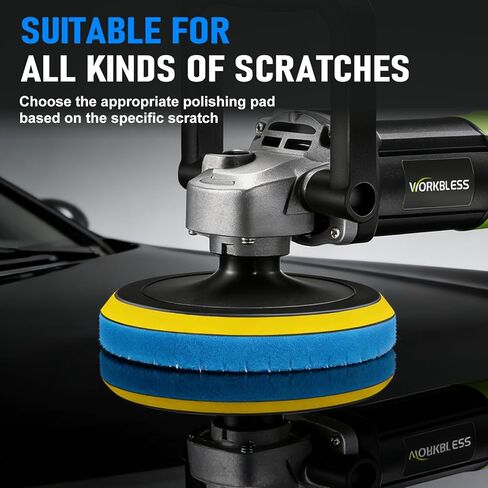 5PCS Buffing Polishing Pads, 150mm Face for 6 Inch Backing Plate Buffing Sponge Pads Cutting Polishing Pad Kit for Car Buffer Polisher Compounding,Polishing and Waxing in Saudi Arabia