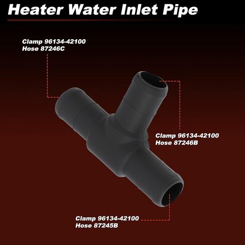 سخان المياه أنبوب إدخال لتويوتا سيينا 1998-2003 2006-2010 لتويوتا سيكويا 2008-2013 HVAC سخان خرطوم المحملة موصل 8724808030/87248-08030 المبرد عن طريق تمرير t سبليت الأنابيب 2 قطعة in Kuwait