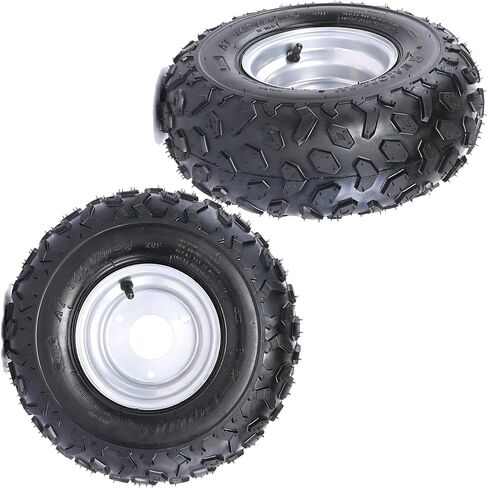 عبوتان من إطارات ATV Go Kart مقاس 145/70-6 مع إطارات مقاس 6 بوصات، و3 عجلات 78 مم بنمط مسمار بدون أنابيب للدراجة الصغيرة، ودراجة الانجراف، وجزازة العشب، وعجلات بديلة رباعية للطرق الوعرة (TL104) in Kuwait