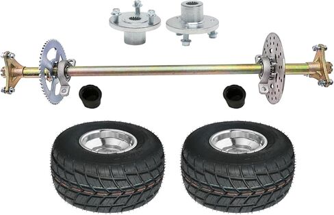 طقم المحور الخلفي Go Kart 740 مم مع عجلات 10x4.50-5 ومحاور خلفية 17 مم لدراجة ثلاثية العجلات دراجة صغيرة ATV in Kuwait