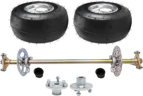 17mm Go Kart Rear Axle Kit with 10x4.50-5 Wheel Tire and Rear Hub for Drift Trike Mini Bike ATV Kart in Kuwait