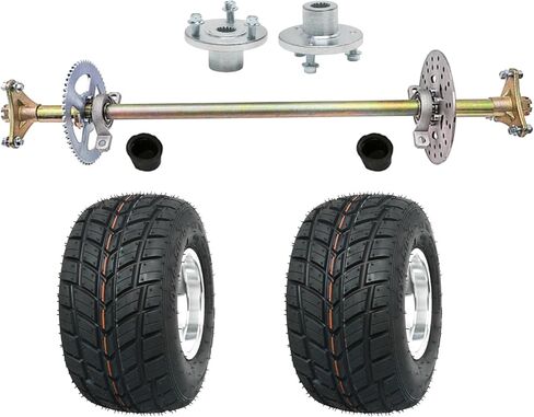 Go Kart Rear Axle Assembly Kit with 10x4.50-5 Tire Wheels and 17mm Wheel Hubs for Drift Trike DIY Kart in Saudi Arabia
