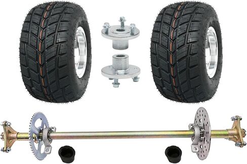طقم محور العجلة الخلفي لدراجة Go Kart Drift Trike الصغيرة، محور 740 مم مع عجلات 10x4.50-5 ومحاور 17 مم in Kuwait