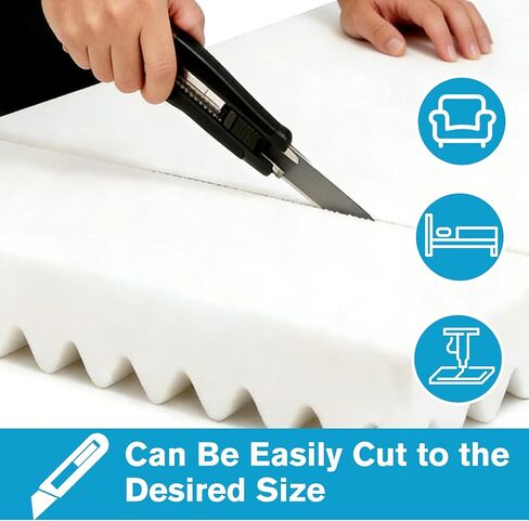 72 * 24 * 3 Inch Egg Crate Foam Padding Pressure-Relieving High-Density Upholstery Foam for Air Circulation Cuttable Cushion Pad for Sofa Chair Hospital in Saudi Arabia