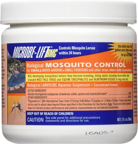 MICROBE-LIFT BMC Biological Mosquito Control, Liquid Treatment for Medium-Sized Decorative Water Gardens Up to 2,000 Gallons, Fountains and Ponds, 6 Fl Oz in Saudi Arabia