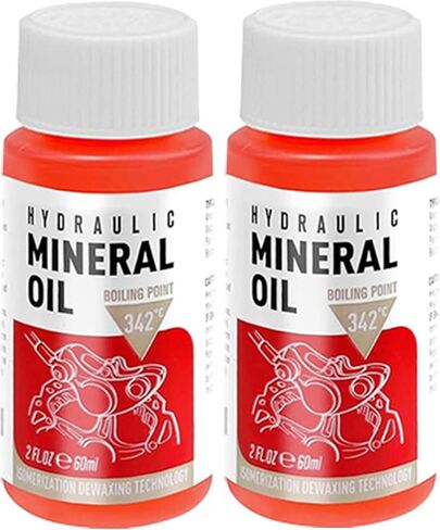 High Performance Mineral Oil Fluid for Shimano & Tektro & TRP Hydraulic Brakes- 2 x 60ml Hydraulic Brake Fluid，Road & Gravel Bicycle Brake Oil in Kuwait