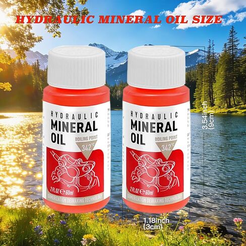 High Performance Mineral Oil Fluid for Shimano & Tektro & TRP Hydraulic Brakes- 2 x 60ml Hydraulic Brake Fluid，Road & Gravel Bicycle Brake Oil in Kuwait